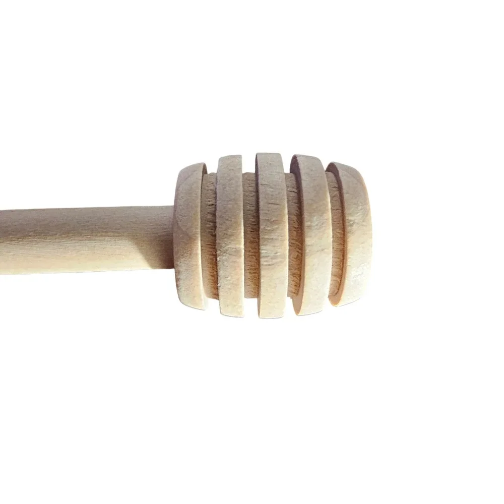 Natural Wood Honey Dipper Wand 3 Inch Small Wooden Honey Server Drizzler Stirrer